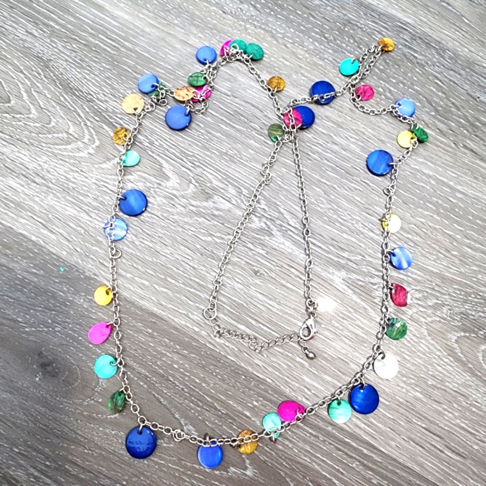 Multicolor Disc Necklace Lia Sophia